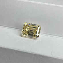 Load image into Gallery viewer, Custom Order 15 Carat Light Yellow Solitaire Basket Certified VVS Moissanite engagement ring