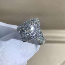 Load image into Gallery viewer, 1 Carat Marquise Moissanite Ring Vivid Yellow VVS Floating Double Halo Split Shank