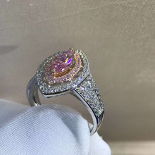 Load image into Gallery viewer, 1 Carat Pink Marquise Cut Floating Double Halo Split Shank VVS Moissanite Ring
