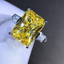 Load image into Gallery viewer, 6 Carat Pink Elongated Cushion Cut Three Stone VVS Moissanite Ring