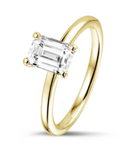 Load image into Gallery viewer, Custom Order 15 Carat Light Yellow Solitaire Basket Certified VVS Moissanite engagement ring