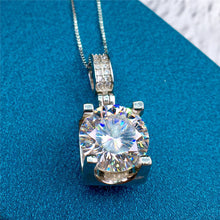Load image into Gallery viewer, 4 Carat D Color Round Cut Solitaire Minimalist Pendant VVS Moissanite Necklace