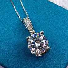 Load image into Gallery viewer, 4 Carat D Color Round Cut Solitaire Minimalist Pendant VVS Moissanite Necklace