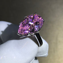 Load image into Gallery viewer, 8 Carat Pear Cut Moissanite VVS Solitaire Ring