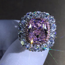 Load image into Gallery viewer, 6 Carat Pink Cushion Cut Double Halo VVS Moissanite Ring