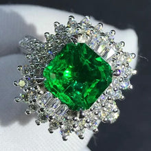 Load image into Gallery viewer, Super Cute 2 Carat Asscher Cut Lab Grown Emerald with Durable 9K Gold