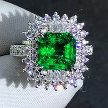 Load image into Gallery viewer, Super Cute 2 Carat Asscher Cut Lab Grown Emerald with Durable 9K Gold