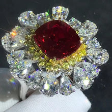Load image into Gallery viewer, 6 Carat Two-tone Cushion Cut Ruby with Durable 9K Gold Ring