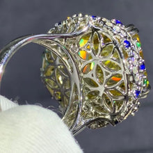 Load image into Gallery viewer, 15 Carat Radiant Cut Moissanite Ring Deep Yellow VVS Double Claw