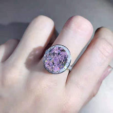 Load image into Gallery viewer, 8 Carat Pink Oval Cut Halo Bead-set Cathedral VVS Moissanite Rings