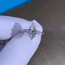 Load image into Gallery viewer, 2 Carat Marquise Cut Moissanite Ring K-M Colorless Three Stone Reverse Tapered