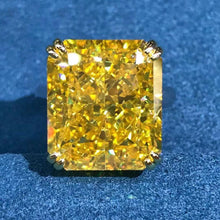 Load image into Gallery viewer, 15 Carat Pink Radiant Cut Double Claw Solitaire Cathedral Moissanite Ring