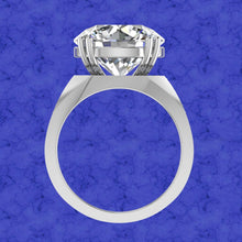 Load image into Gallery viewer, 10 Carat Round Cut Moissanite Men's Ring Pave Double Prong VVS D Colorless