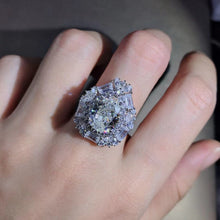 Load image into Gallery viewer, 4 Carat Pear Cut Moissanite Ring Double Halo VVS G-H Colorless