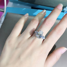 Load image into Gallery viewer, 6 Carat Pear Cut Moissanite Ring Rare Size G-H Color VVS