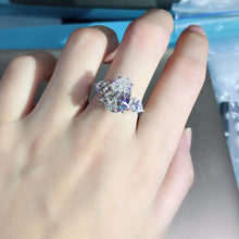 Load image into Gallery viewer, 6 Carat Pear Cut Moissanite Ring Rare Size G-H Color VVS