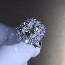 Load image into Gallery viewer, 6 Carat Cushion cut Moissanite Ring Rare Size VVS G-H Color
