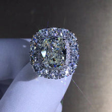 Load image into Gallery viewer, 6 Carat Cushion cut Moissanite Ring Rare Size VVS G-H Color