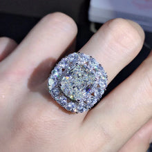 Load image into Gallery viewer, 6 Carat Cushion cut Moissanite Ring Rare Size VVS G-H Color