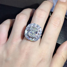 Load image into Gallery viewer, 6 Carat Cushion cut Moissanite Ring Rare Size VVS G-H Color