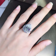 Load image into Gallery viewer, 10 Carat Pear Cut Moissanite Ring Stunning D Color VVS