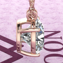 Load image into Gallery viewer, 10 CT Round Cut Solitaire Basket Moissanite Necklace D Color