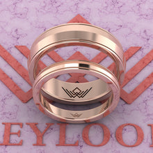 Load image into Gallery viewer, Couple's Wedding Bands Moissanite Set 003 D Color