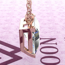 Load image into Gallery viewer, 10 CT Triangle Cut Solitaire Basket Moissanite Necklace D Color