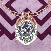 Load image into Gallery viewer, 8 CT Marquise Cut Solitaire Basket Moissanite Necklace D Color