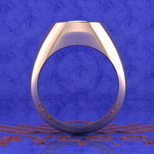 Load image into Gallery viewer, 3 CT Trilliant Cut Bazel Man's Moissanite Engagement Ring D Color