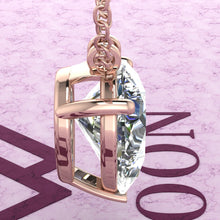 Load image into Gallery viewer, 8 CT Pear Cut Solitaire Basket Moissanite Necklace D Color