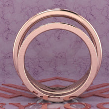 Load image into Gallery viewer, 3.5 CTW Oval Cut Couple's Wedding Bands Flush Moissanite Set D Color