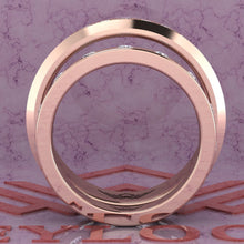 Load image into Gallery viewer, 2.7 CTW Square Radiant Cut Couple's Wedding Bands Flush Moissanite Set D Color