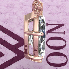 Load image into Gallery viewer, 8 CT Marquise Cut Solitaire Basket Moissanite Necklace D Color