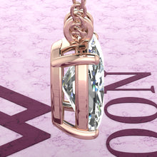 Load image into Gallery viewer, 8 CT Medium Cushion Cut Solitaire Basket Moissanite Necklace D Color