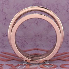 Load image into Gallery viewer, 7.6 CTW Emerald Cut Couple's Wedding Bands Flush Moissanite Set D Color