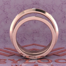 Load image into Gallery viewer, 2.4 CTW Pear Cut Couple's Wedding Bands Flush Moissanite Set D Color