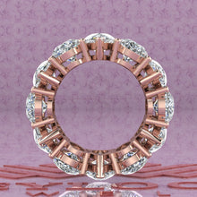 Load image into Gallery viewer, 21 CTW Pear Cut Eternity Bands D Color Basket Moissanite Ring