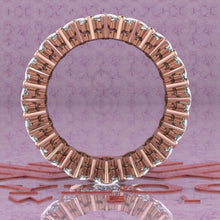 Load image into Gallery viewer, 8.8 CTW Marquise Cut Eternity Bands D Color Basket Moissanite Ring