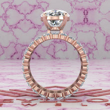 Load image into Gallery viewer, 14.8 CTW Elongated Oval Cut Three-Piece Bridal D Color Basket Moissanite Set