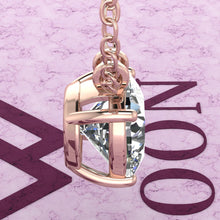 Load image into Gallery viewer, 6.5 CT Square Cushion Cut Solitaire Basket Moissanite Necklace D Color