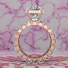 Load image into Gallery viewer, 9 CTW Square Radiant Cut Three-Piece Bridal D Color Basket Moissanite Set