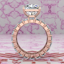 Load image into Gallery viewer, 14 CTW Medium Radiant Cut Three-Piece Bridal D Color Basket Moissanite Set