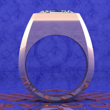 Load image into Gallery viewer, 6.5 CT Medium Radiant Cut Bazel Man's Moissanite Engagement Ring D Color