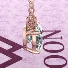 Load image into Gallery viewer, 5.5 CT Fat Oval Cut Solitaire Basket Moissanite Necklace D Color