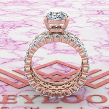 Load image into Gallery viewer, 11.8 CTW Pear Cut Three-Piece Bridal D Color Basket Moissanite Set