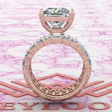 Load image into Gallery viewer, 11.5 CTW Princess Cut Three-Piece Bridal D Color Basket Moissanite Set