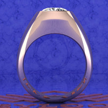 Load image into Gallery viewer, 3.5 CT Square Cushion Cut Man Engagement Ring D Color Bezel Moissanite Ring