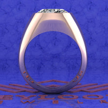 Load image into Gallery viewer, 4.5 CT Fat Oval Cut Man Engagement Ring D Color Bezel Moissanite Ring