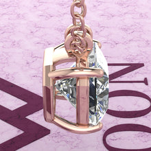 Load image into Gallery viewer, 6.5 CT Square Radiant Cut Solitaire Basket Moissanite Necklace D Color